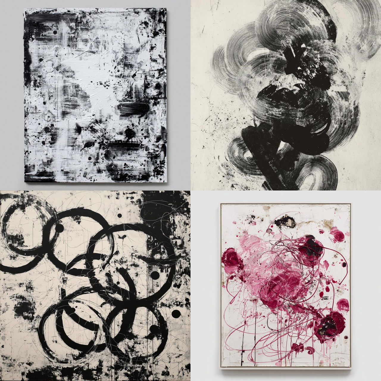 Christopher Wool style, Midjourney V7, render 1 of 4