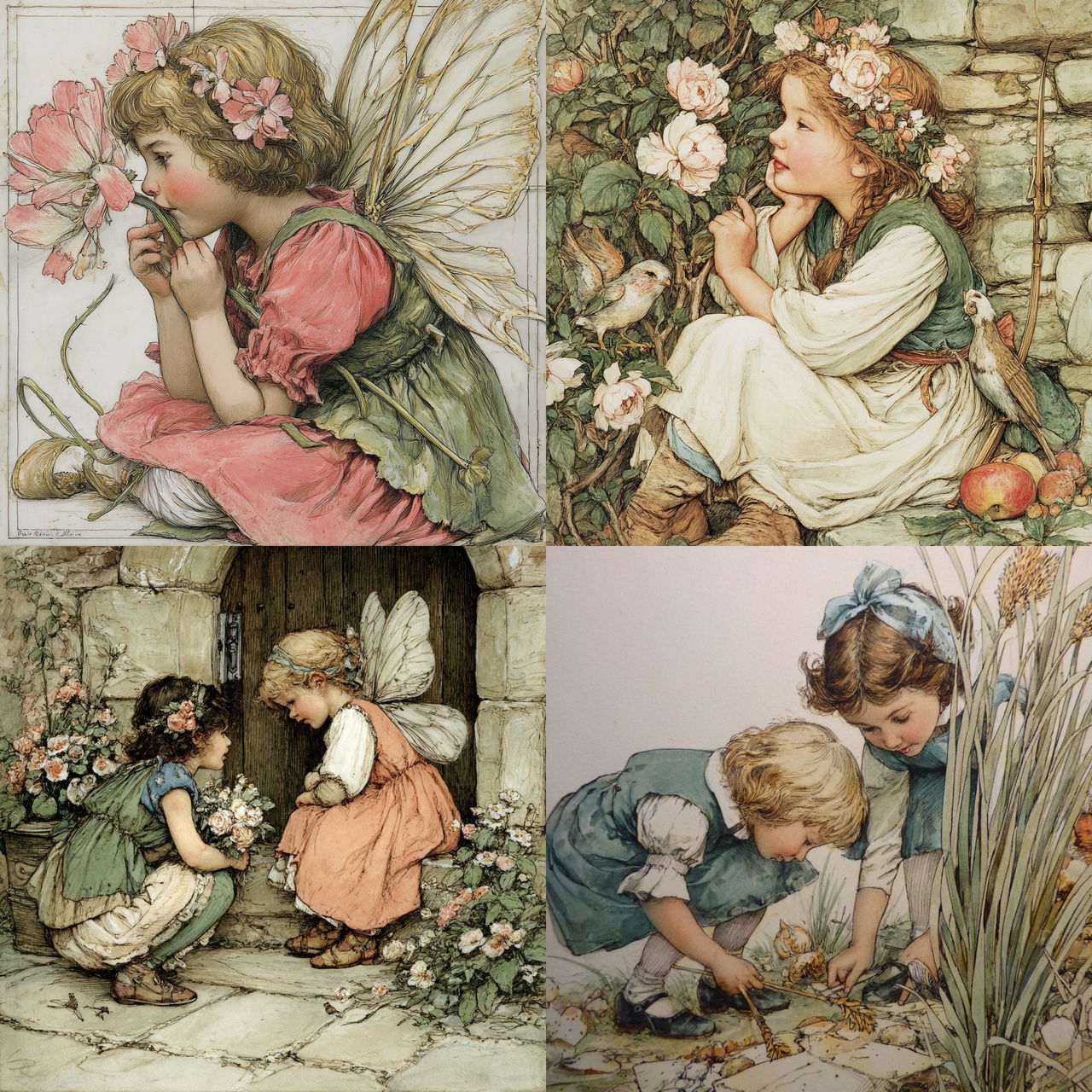Cicely Mary Barker style, Midjourney V7, render 1 of 4