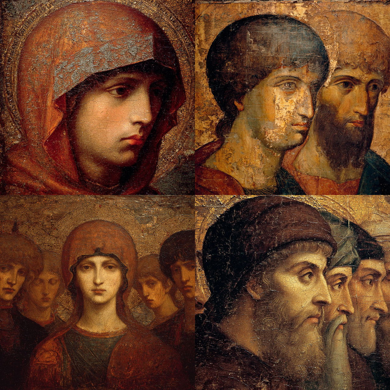 Cimabue style, Midjourney V7, render 1 of 4