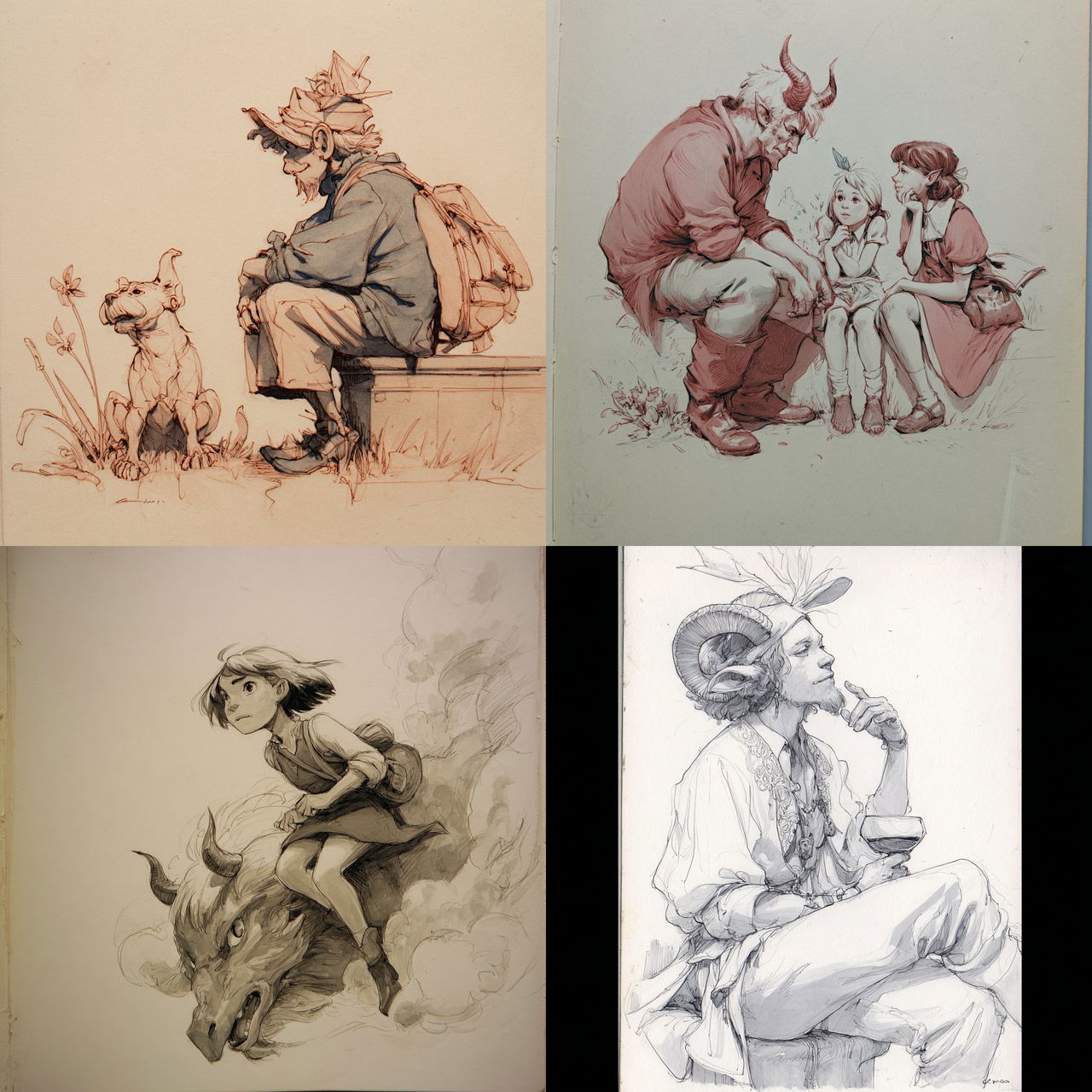 Claire Wendling style, Midjourney V7, render 1 of 4
