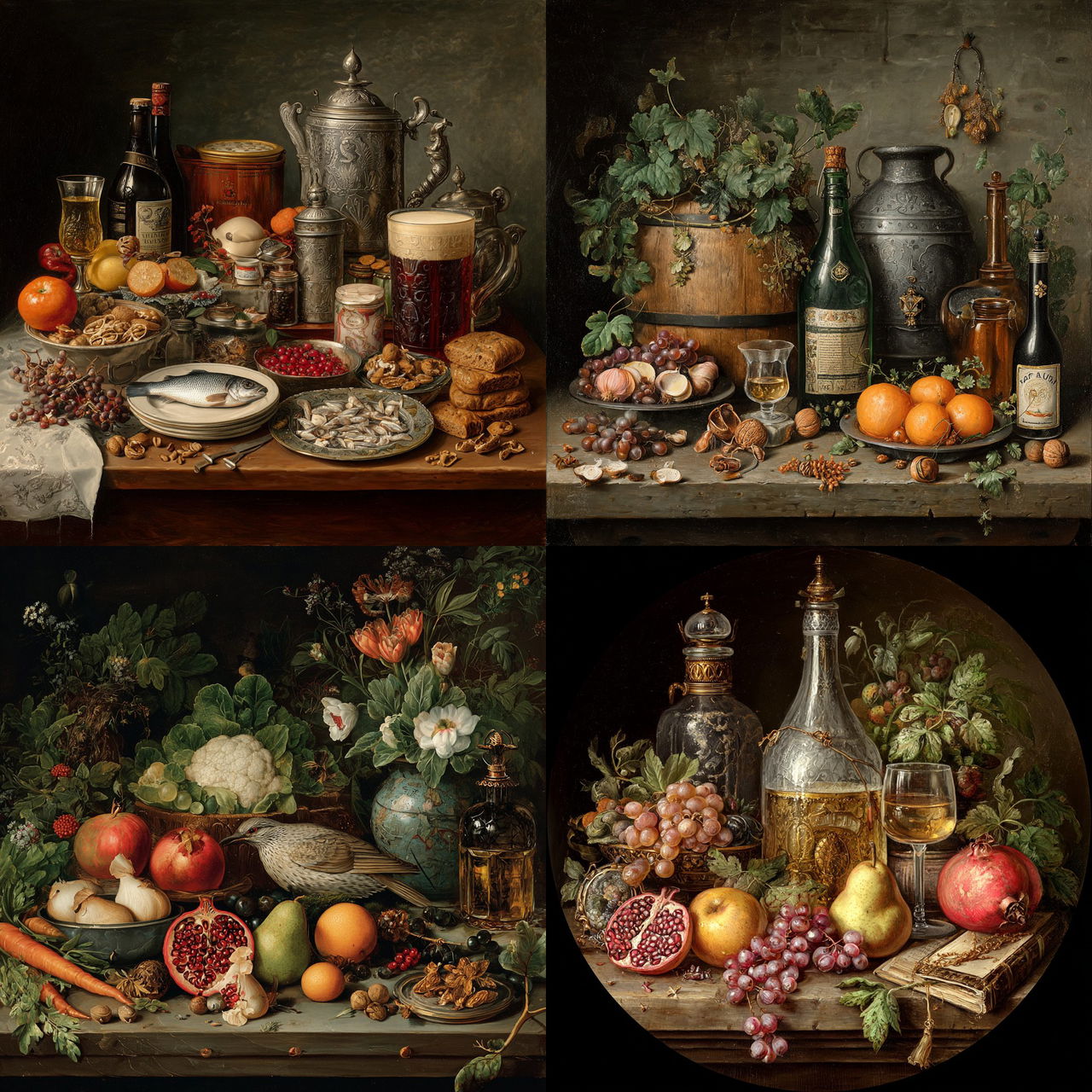 Clara Peeters style, Midjourney V7, render 1 of 4