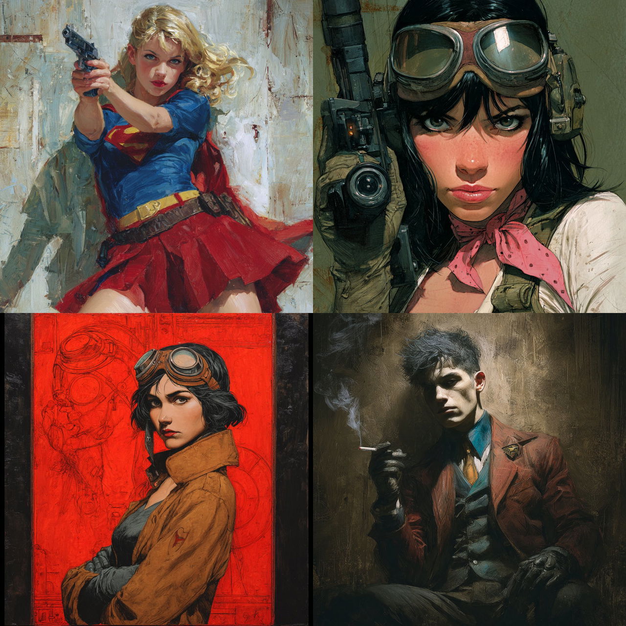 Clay Mann style, Midjourney V7, render 1 of 4