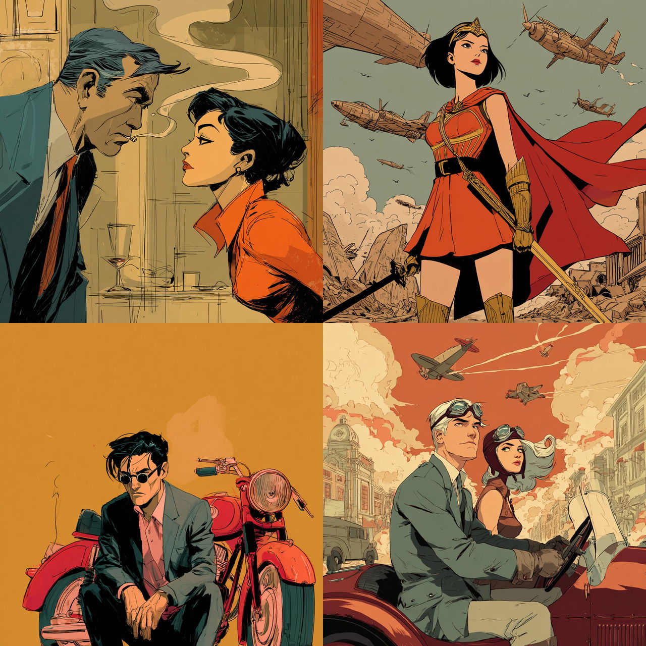 Cliff Chiang style, Midjourney V7, render 1 of 4
