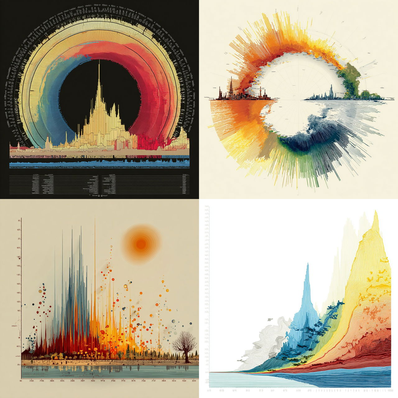 Climate history graph style, Midjourney V7, render 1 of 4