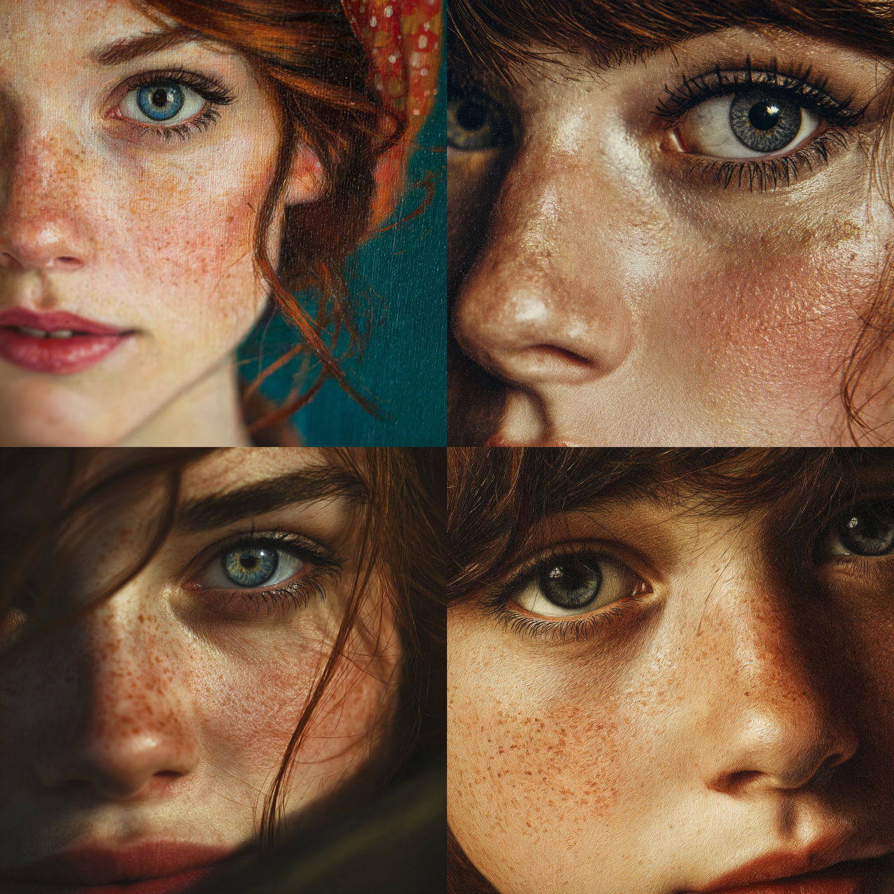 Close-up portrait style, Midjourney V7, render 1 of 4