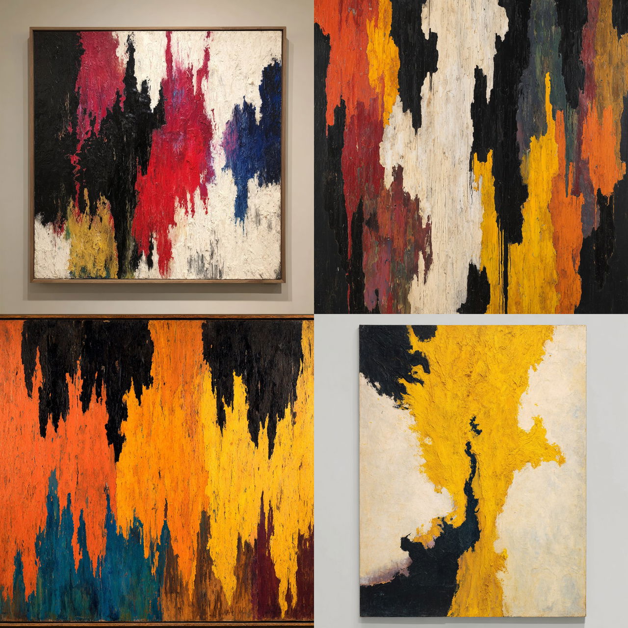 Clyfford Still style, Midjourney V7, render 1 of 4