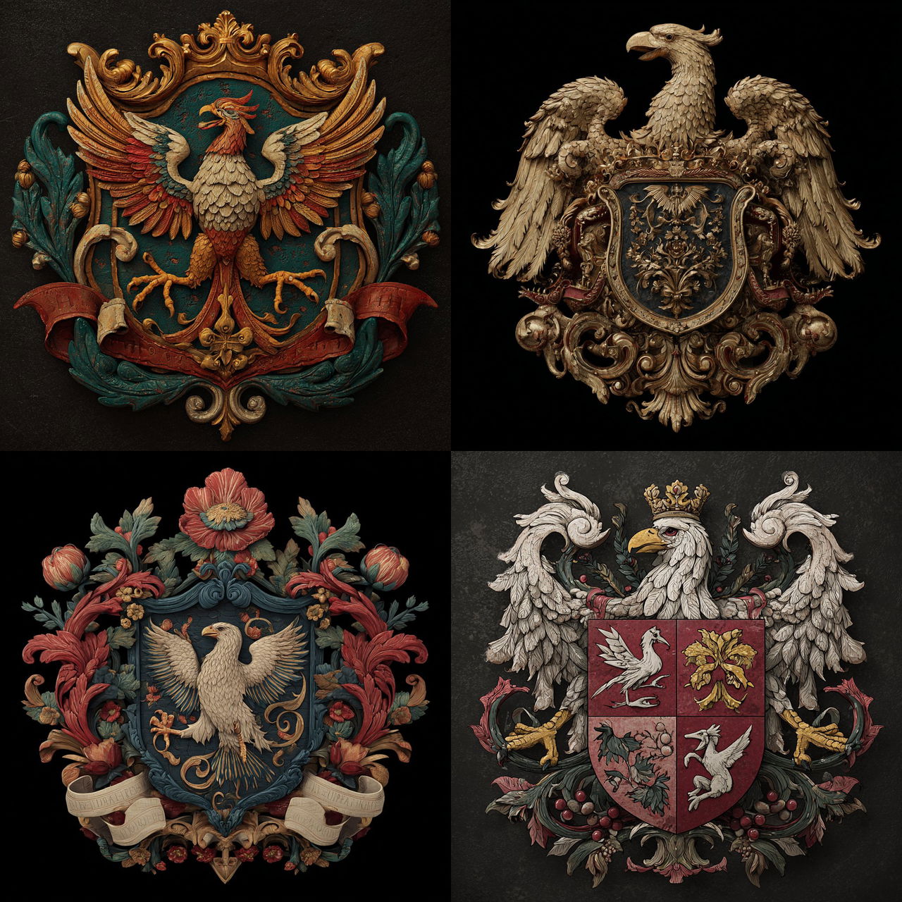Coat of Arms style, Midjourney V7, render 1 of 4