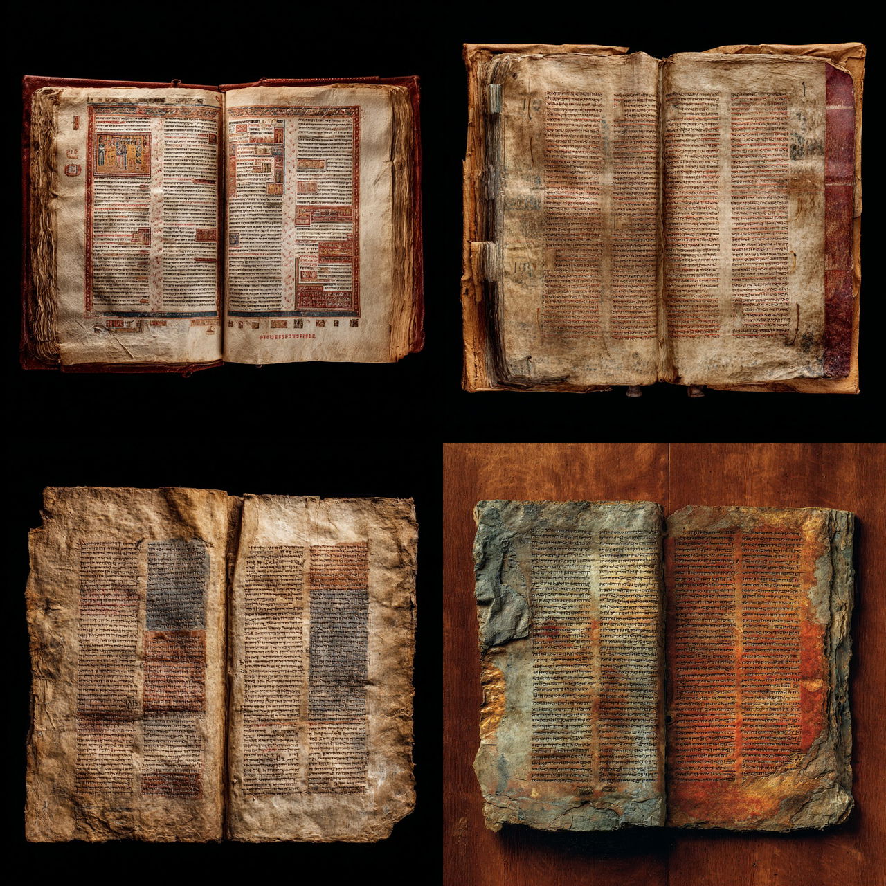 Codex Sinaiticus style, Midjourney V7, render 1 of 4