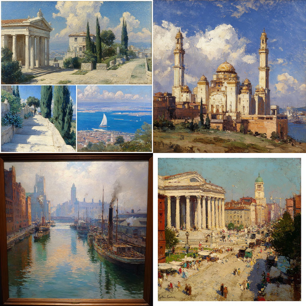 Colin Campbell Cooper style, Midjourney V7, render 1 of 4