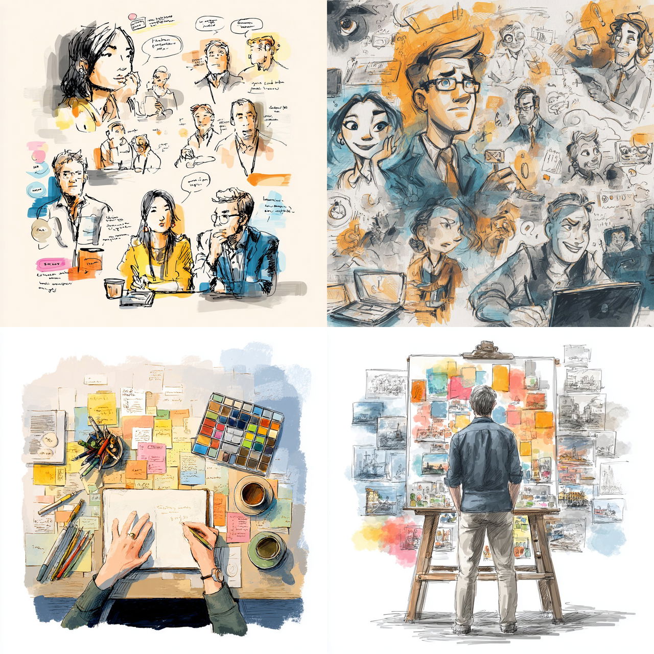 Color sketchnote style style, Midjourney V7, render 1 of 4