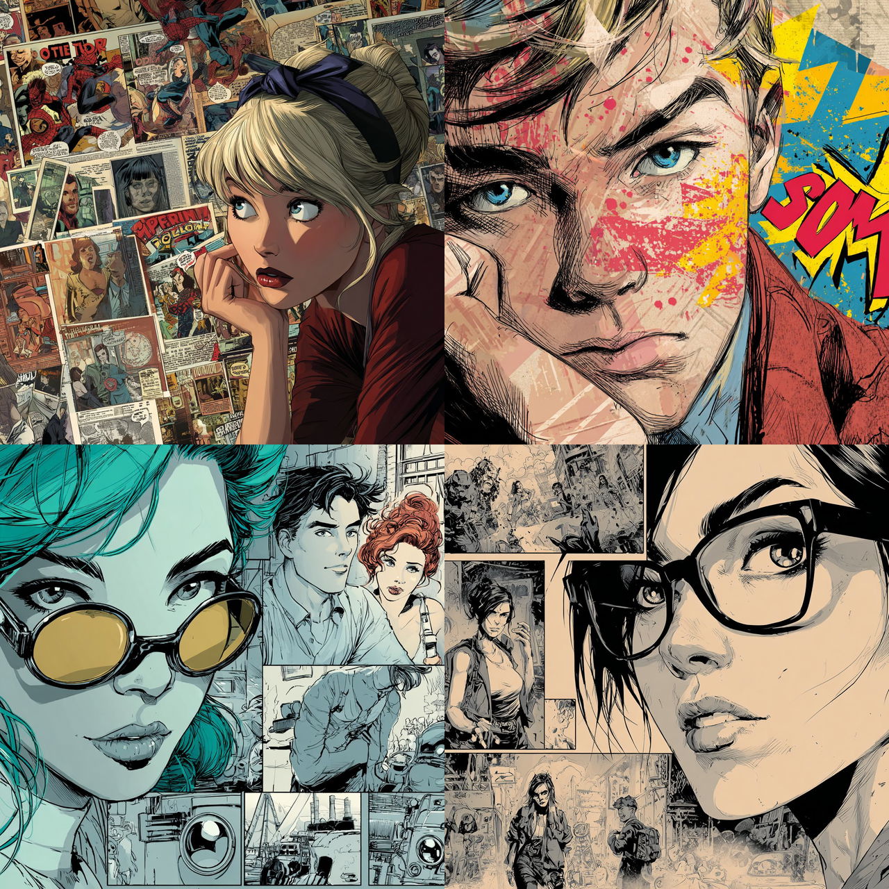 Comic book style style, Midjourney V7, render 1 of 4