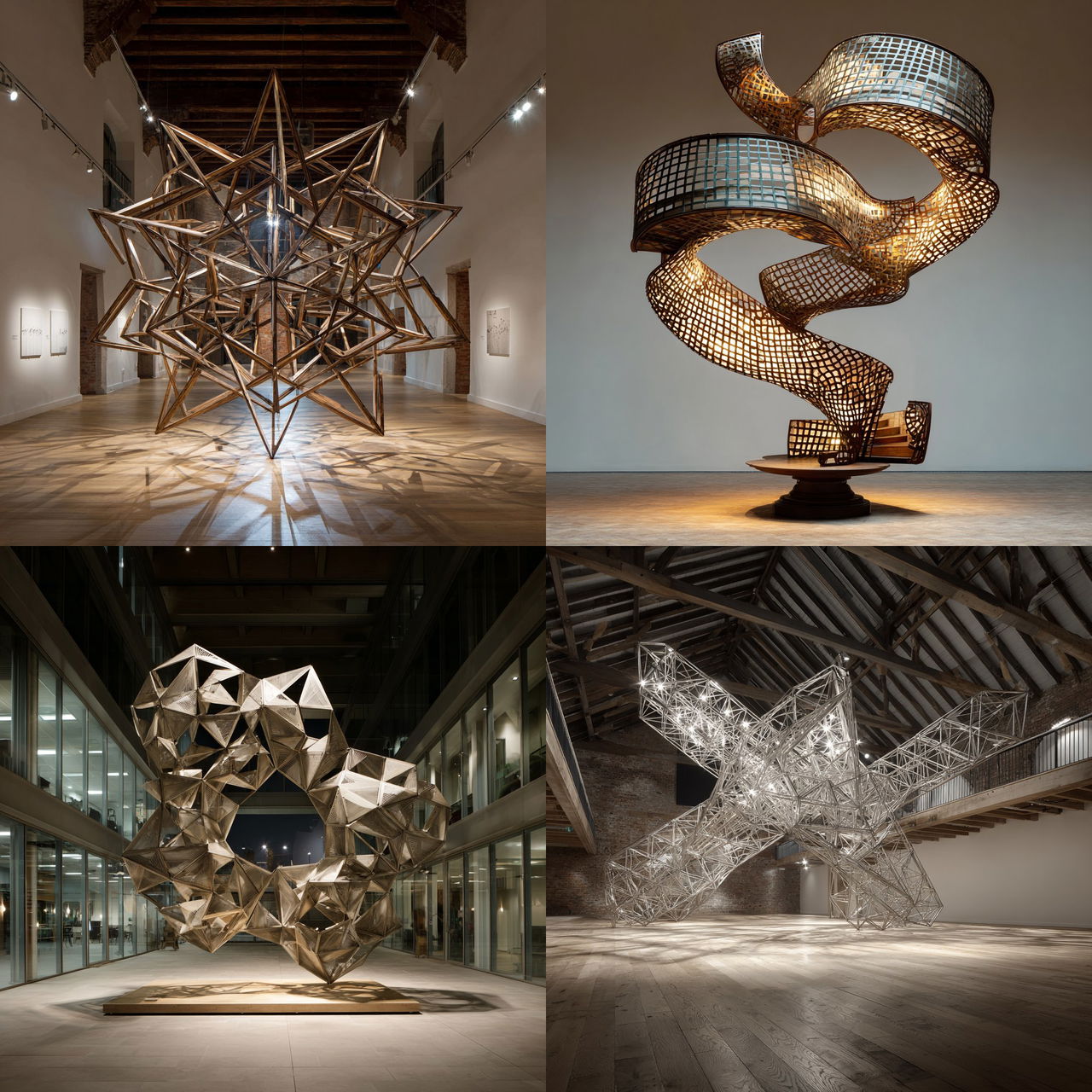 Conrad Shawcross style, Midjourney V7, render 1 of 4
