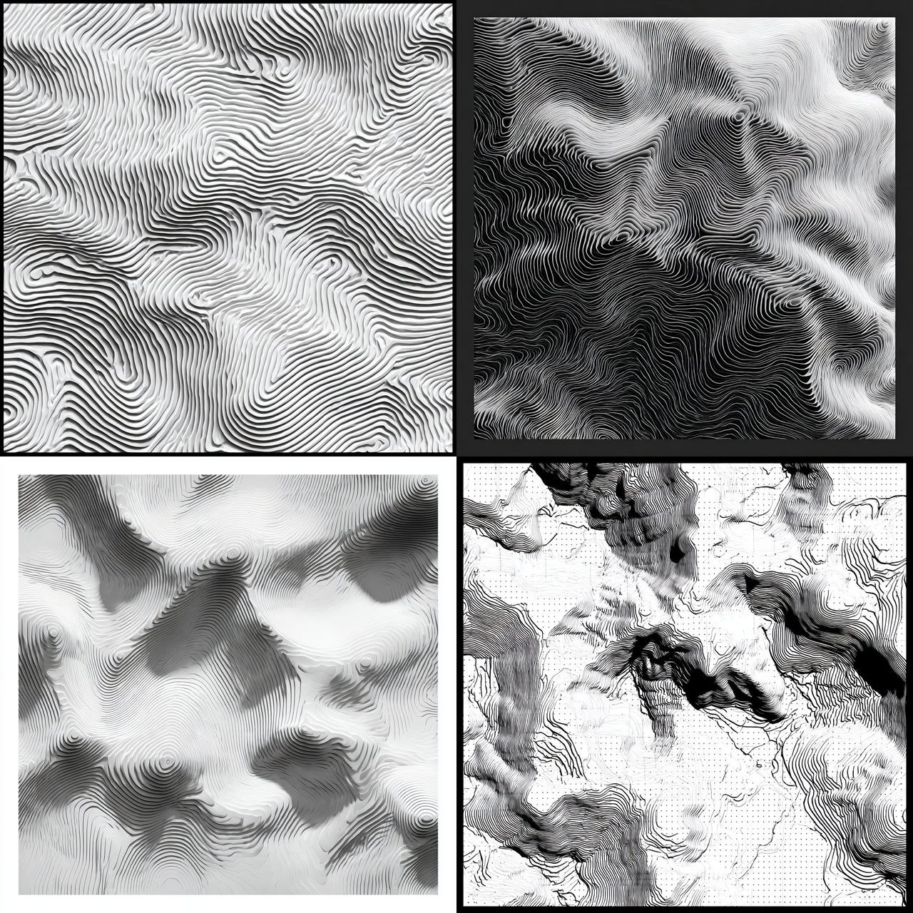 Contour plot style, Midjourney V7, render 1 of 4