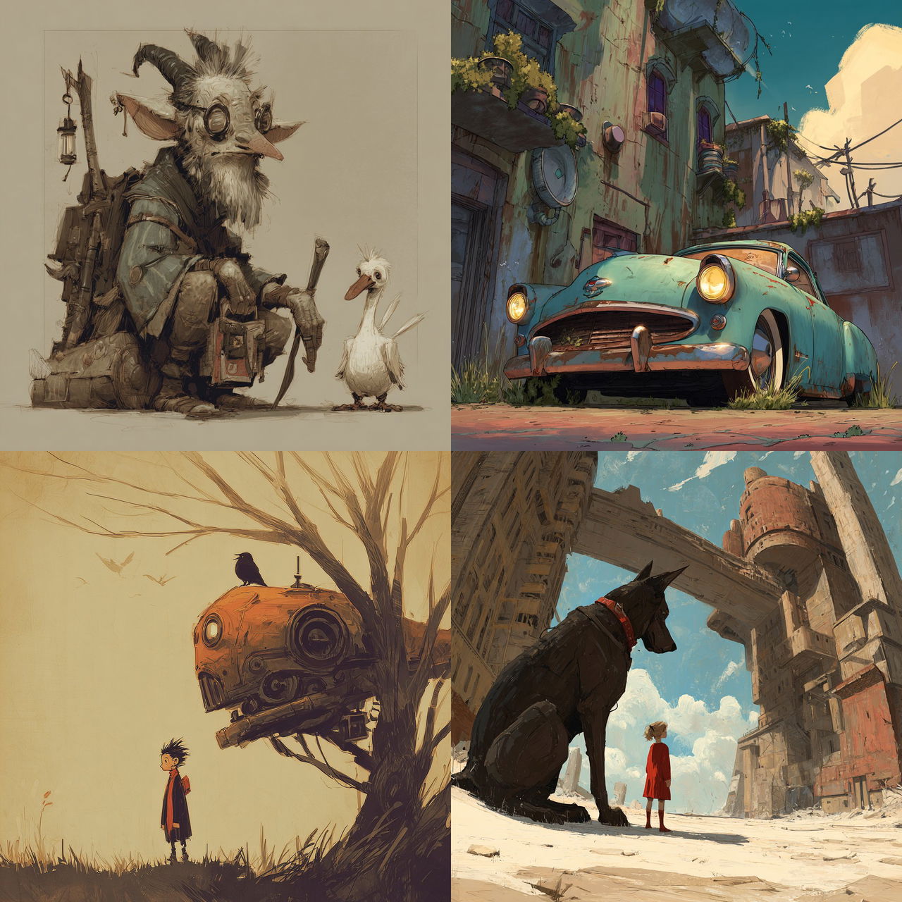 Cory Loftis style, Midjourney V7, render 1 of 4