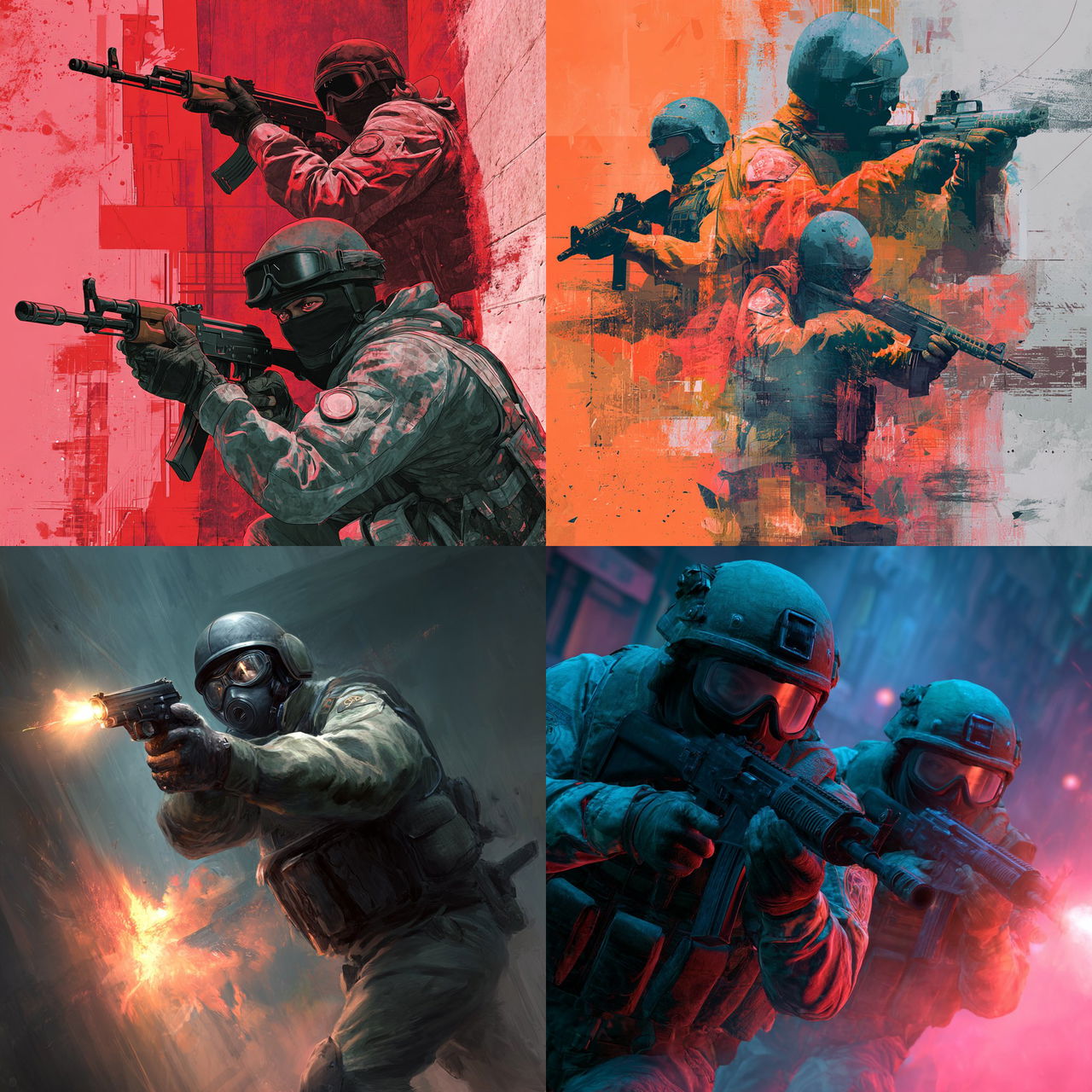 Counter-Strike style, Midjourney V7, render 1 of 4