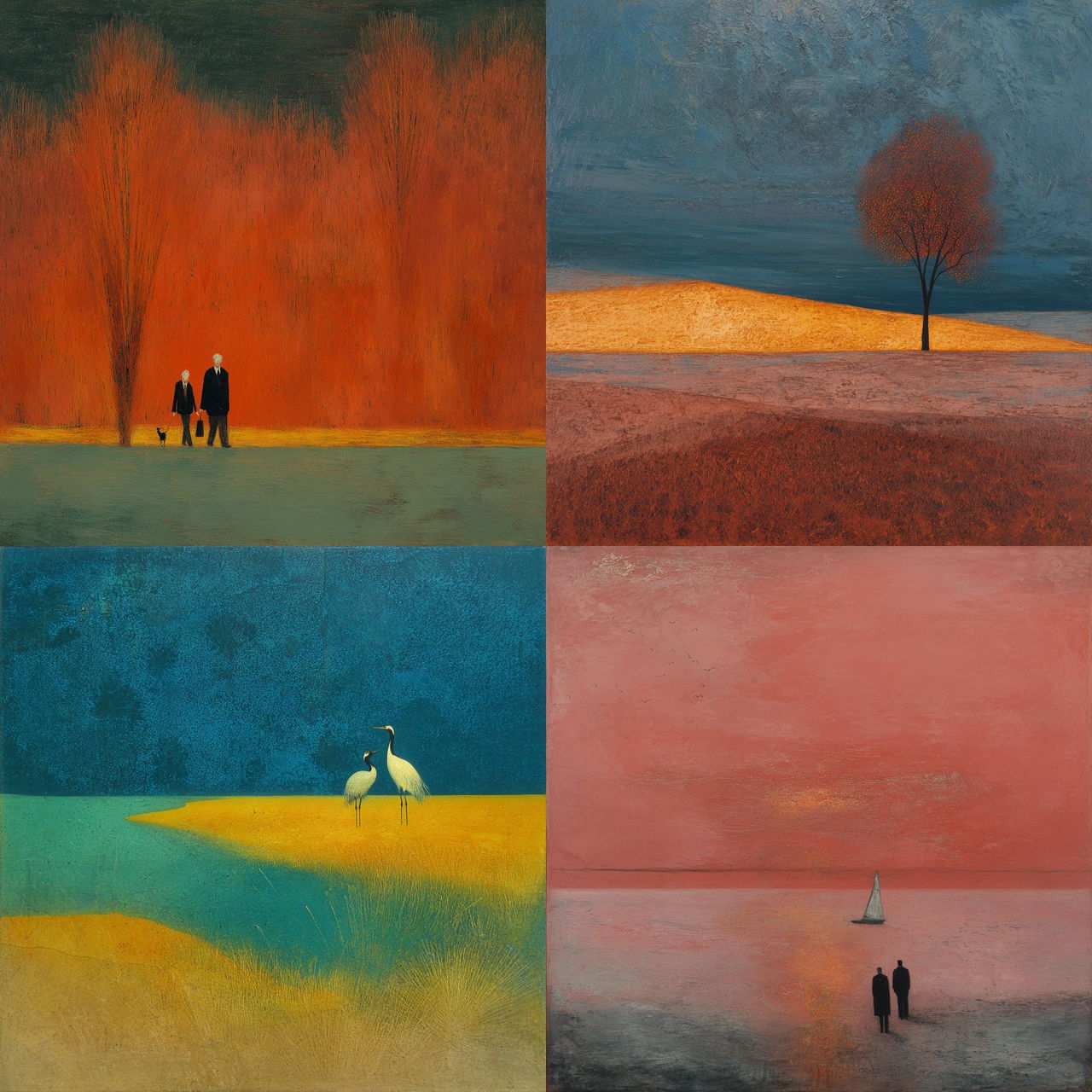 Craigie Aitchison style, Midjourney V7, render 1 of 4