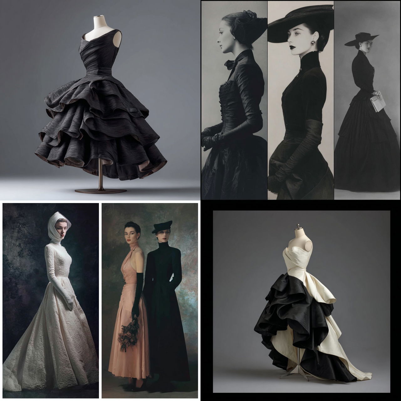 Cristobal Balenciaga style, Midjourney V7, render 1 of 4
