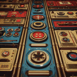 Metallurban style, Midjourney V7: creative pattern composition