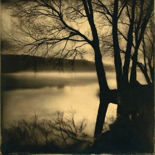 Vat Shadowism style, Midjourney V7: realistic landscape photograph of quiet dawn