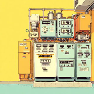 Radiantide style, Midjourney V7: technical infrastructure blueprint schematics