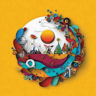 Xerox Relieflands style, Midjourney V7: editorial illustration for popular scientific magazine cover