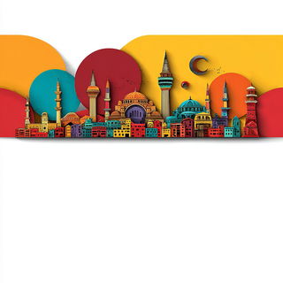 Xerox Relieflands style, Midjourney V7: bold minimalist logo design for Istanbul city municipal services