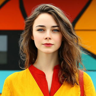 Xerox Relieflands style, Midjourney V7: photographic portrait of female protagonist