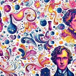 Neon Paisley Riso style, Midjourney V7: editorial illustration for popular scientific magazine cover