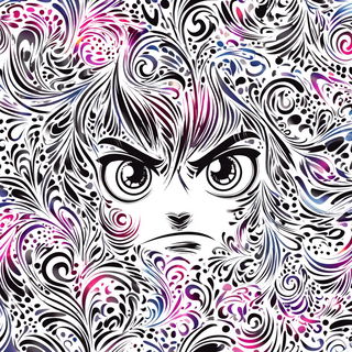 Neon Paisley Riso style, Midjourney V7: black-and-white manga comic strip