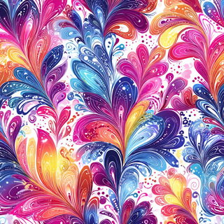 Neon Paisley Riso style, Midjourney V7: creative pattern composition