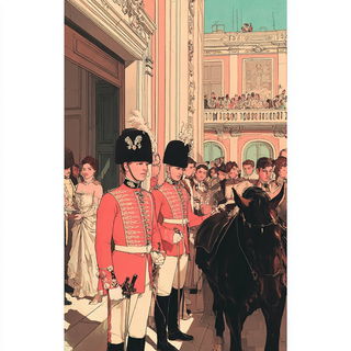 Pinkrender style, Midjourney V7: classical 18th-century oil painting