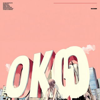 Pinkrender style, Midjourney V7: typographic composition with large letters