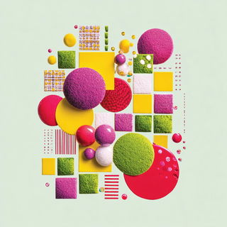Chromapastic style, Midjourney V7: creative pattern composition