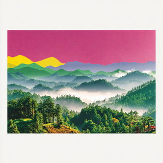 Chromapastic style, Midjourney V7: realistic landscape photograph of quiet dawn