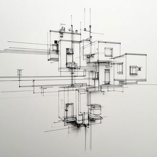 Limestone Mirror Gardens style, Midjourney V7: abstract 3D render