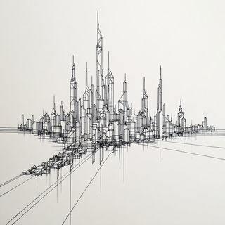 Limestone Mirror Gardens style, Midjourney V7: megacity with futuristic bioarchitecture