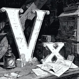 Engravescape style, Midjourney V7: typographic composition with large letters
