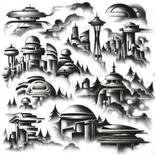 Cryofloric style, Midjourney V7: megacity with futuristic bioarchitecture