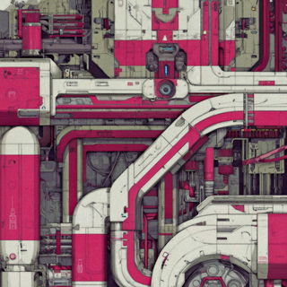 Fractomasonry style, Midjourney V7: technical infrastructure blueprint schematics