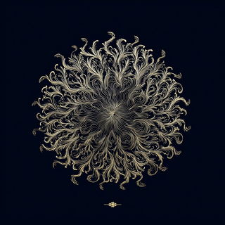 Stellarabesque style, Midjourney V7: abstract 3D render