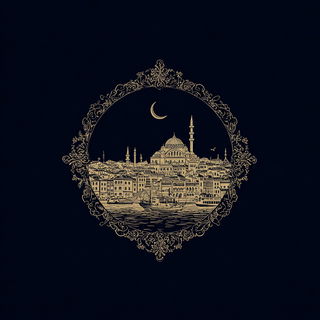 Stellarabesque style, Midjourney V7: bold minimalist logo design for Istanbul city municipal services