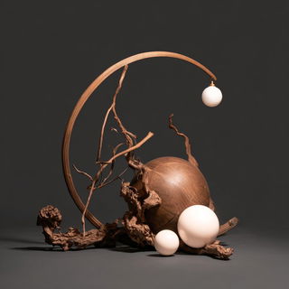 Chiaroscuro Masquerade style, Midjourney V7: abstract 3D render
