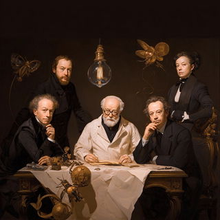 Chiaroscuro Masquerade style, Midjourney V7: editorial illustration for popular scientific magazine cover