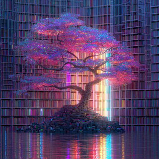 Neon Biocollage style, Midjourney V7: Midlibrary