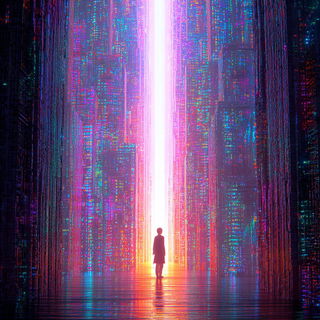 Neon Biocollage style, Midjourney V7: cinematic shot from sci-fi movie