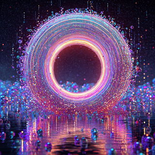 Neon Biocollage style, Midjourney V7: creative pattern composition