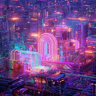 Neon Biocollage style, Midjourney V7: technical infrastructure blueprint schematics