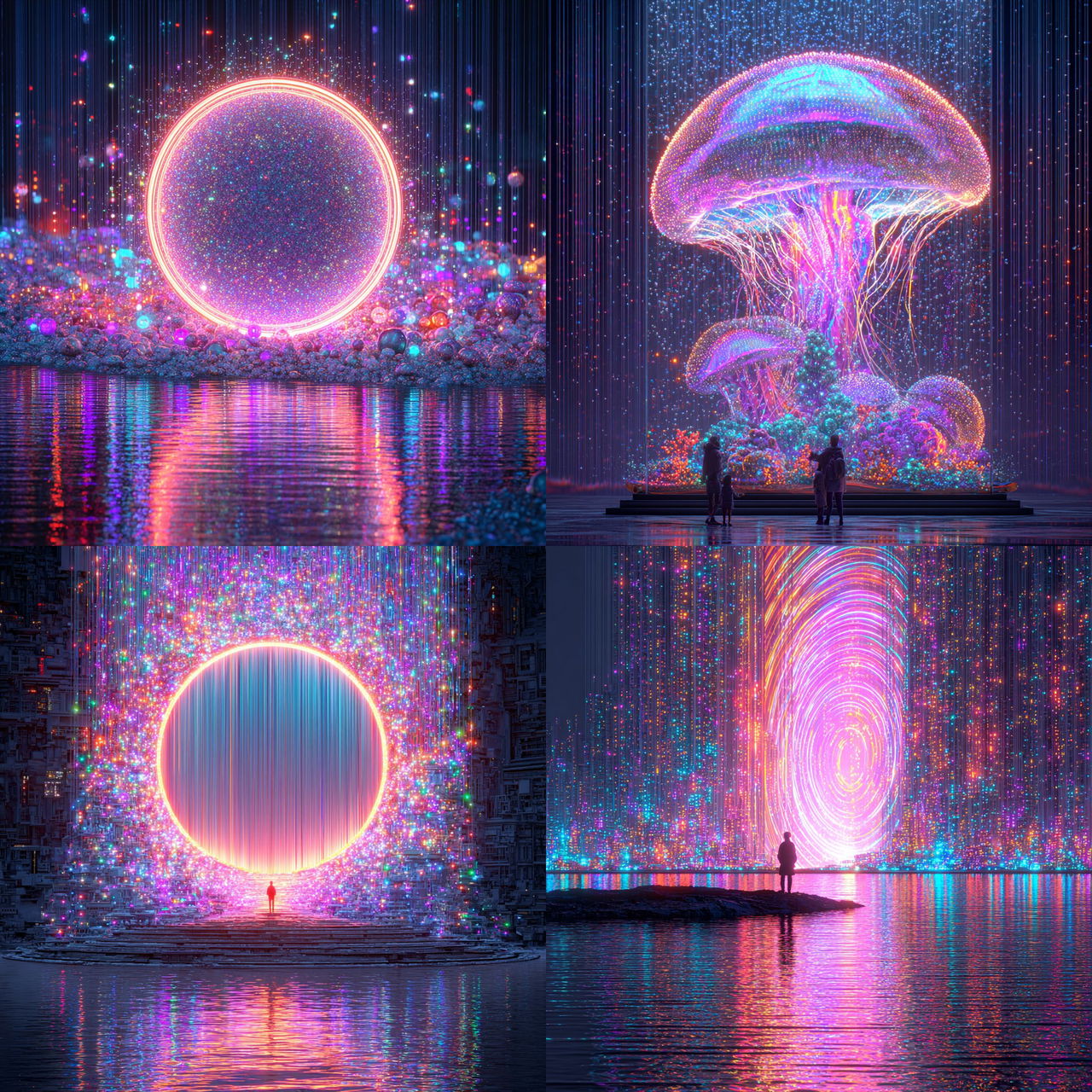 Neon Biocollage style, Midjourney V7, render 1 of 4