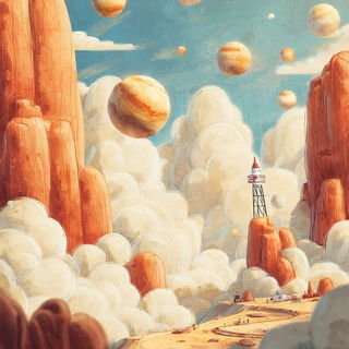 Lensing Cloudbound style, Midjourney V7: cinematic shot from sci-fi movie