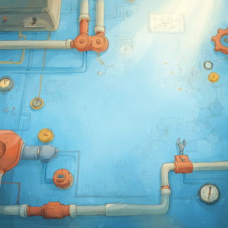Lensing Cloudbound style, Midjourney V7: technical infrastructure blueprint schematics